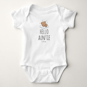 Hallo Tantchen Schwangerschaftsankündigung für Tan Baby Strampler