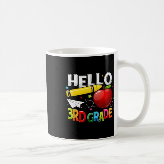 Hallo Team der 3. Klasse Dritte Klasse Squad Mädch Kaffeetasse (Rechts)
