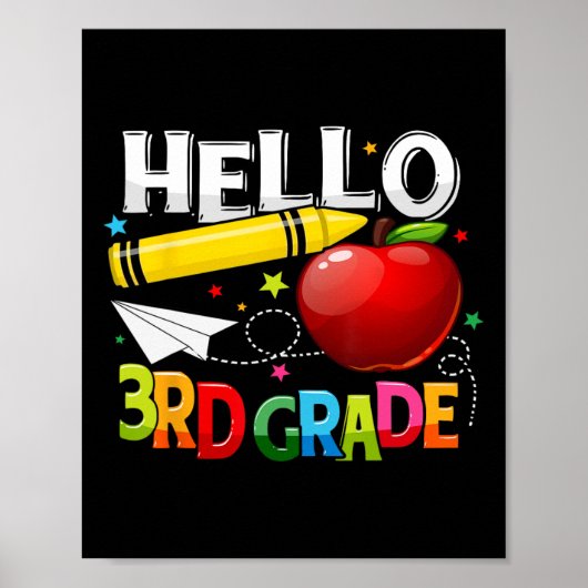 Hallo Team der 3. Klasse Third Grade Squad Mädchen Poster (Vorne)