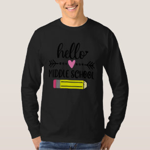 Hallo Team Mittlere Schule Zurück zum Schullehrer T-Shirt