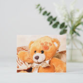 Hallo Teddybär Postkarte (Stehend Vorderseite)