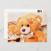 Hallo Teddybär Postkarte (Vorne/Hinten)