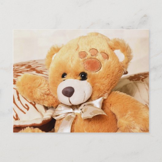 Hallo Teddybär Postkarte (Vorderseite)