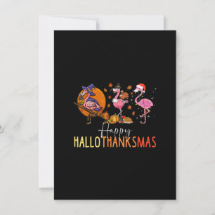 Hallo ThanksMas Flamingo Zauberer Hut Truthahn Xma Einladung