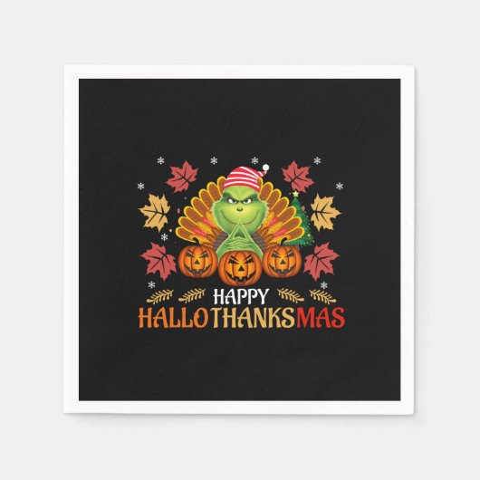 Hallo Thanksmas Serviette (Vorderseite)