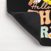 Hallo Third Grade Hippie Smile Face 3. Klasse Byck Mousepad (Ecke)