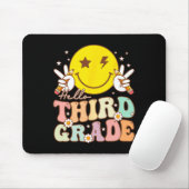 Hallo Third Grade Hippie Smile Face 3. Klasse Byck Mousepad (Mit Mouse)