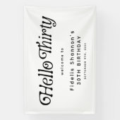 Hallo Thirty Retro 30. Geburtstag Willkommen Banner (Vertikal)