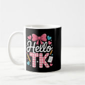 Hallo Tk Funny Niedlich zurück zur Schule Übergang Kaffeetasse (Links)