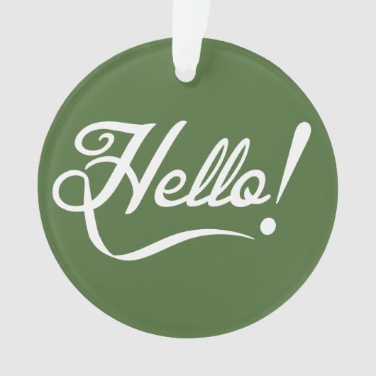 Hallo - Tree Top Ornament (Vorderseite)