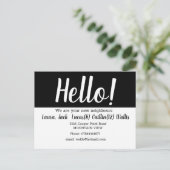 Hallo treffe die Nachbarn Postkarte (Stehend Vorderseite)