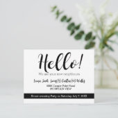 Hallo treffe die Nachbarn Postkarte (Stehend Vorderseite)