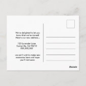 Hallo treffe die Nachbarn Postkarte (Rückseite)