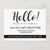 Hallo treffe die Nachbarn Postkarte (Vorderseite)