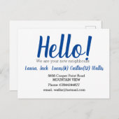 Hallo treffe die Nachbarn Postkarte (Vorne/Hinten)