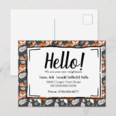 Hallo treffen Sie die Nachbarn Fuchswald Postkarte (Vorne/Hinten)