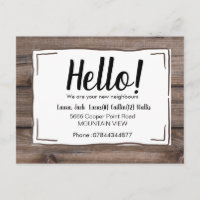 Hallo treffen Sie die Nachbarn Holz rustikal