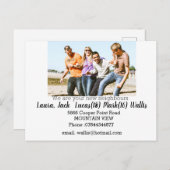 Hallo treffen Sie die Nachbarn mit familiärem Foto Postkarte (Vorne/Hinten)