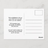 Hallo treffen Sie die Nachbarn Postkarte (Rückseite)