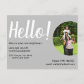 Hallo treffen Sie die Nachbarn Postkarte (Vorderseite)