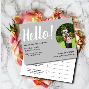 Hallo treffen Sie die Nachbarn Postkarte