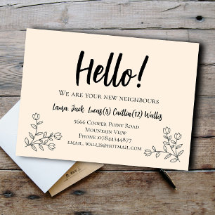 Hallo Treffen Sie die Nachbarn Willkommen Postkart Postkarte