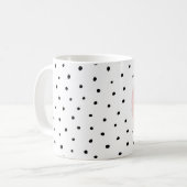 Hallo Typografie und Polka Dot Dance Kaffeetasse (Vorderseite Links)