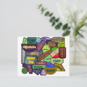 Hallo ! Um die Welt Postkarte (Stehend Vorderseite)