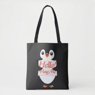 Hallo! Umarme mich - Pinguinkostüm Personalisierun Tasche