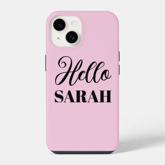 Hallo und dein Name iPhone Hülle (Rückseite)