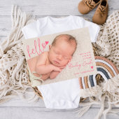 Hallo und vielen Dank Pink Birth Ankündigung