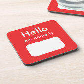 Hallo Untersetzer Cold Hot Drinks Bar Cocktail Wei (Linke Seite)