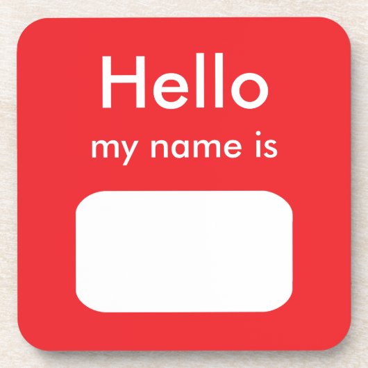 Hallo Untersetzer Cold Hot Drinks Bar Cocktail Wei (Vorderseite)