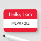 Hallo ... unvermeidlich namensschild (Beispiel)