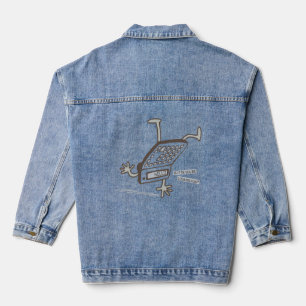 Hallo (Upside Down Calculator trick) Funny Retro Jeansjacke