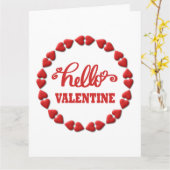 Hallo Valentine 2026 Frohes Valentines rotes Herz Karte (Gelbe Blume)