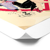 Hallo Valentine Button-Up Girl Poster (Ecke)