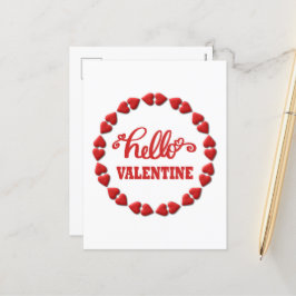 Hallo Valentine - Kalligrafie-Satz für Valentine Feiertagspostkarte