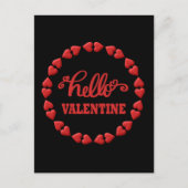 Hallo Valentine - Kalligrafie-Satz für Valentine Postkarte (Vorderseite)