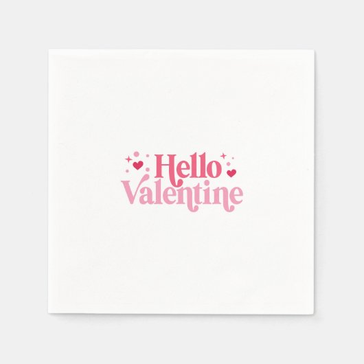 Hallo Valentine Napkins Serviette (Vorderseite)