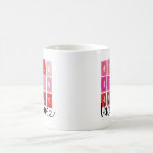 Hallo Valentine Niedlich Red Colorful Valentine Kaffeetasse (Mittel)