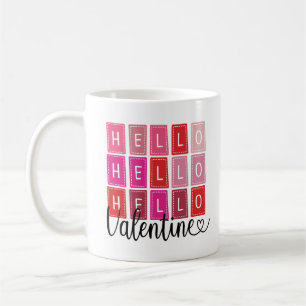 Hallo Valentine Niedlich Red Colorful Valentine Kaffeetasse