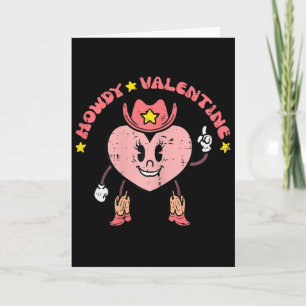 Hallo Valentins Cowgirl Herz Süße Mädchen Kinder T Karte