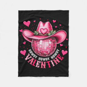 Hallo Valentins Disco Cowboy Hut Western Valentins Fleecedecke