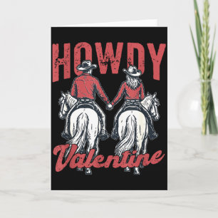 Hallo Valentins Retro Western Paar Liebe Karte