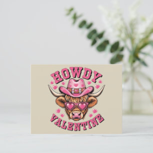 Hallo Valentinskuh Valentinstag Kokette Liebe  Postkarte