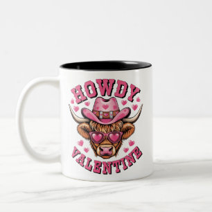 Hallo Valentinskuh Valentinstag Kokette Liebe  Zweifarbige Tasse