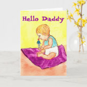 Hallo Vati Karte (Gelbe Blume)