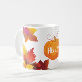 Hallo verlässt Erntedank-Feiertags-Fall-Ahorn Kaffeetasse