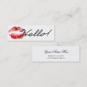 Hallo! Versiegelt mit einer Kuss-Visitenkarte Mini Visitenkarte (Vorne/Hinten)